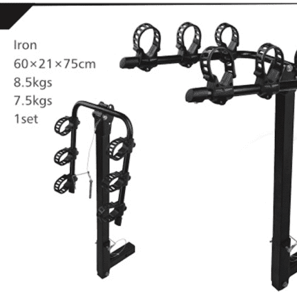 Portabicicletas de tiro de arrastre para 3 bicicletas
